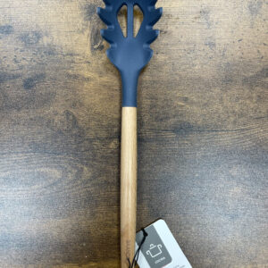 CUCHARA PASTA SILICONA MANGO MADERA