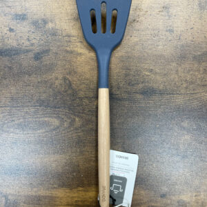 ESPATULA RANURA SILICONA MANGO MADERA