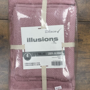 SET DE TOALLAS ROSADO